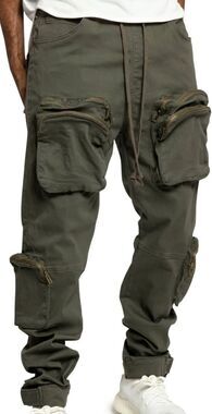 Victorious Men's Utility Front Big Pocket Zipper Cargo Pants size 32 NWT